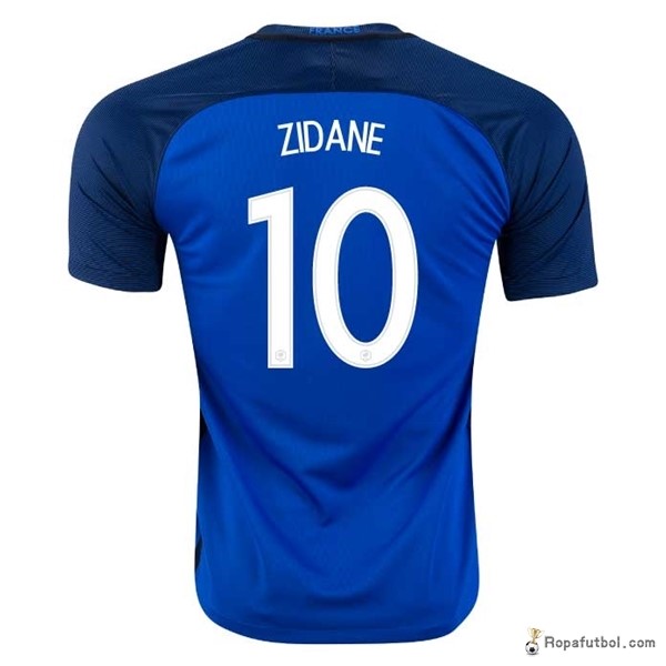 Camiseta Francia Replica Primera Ropa Zidane 2016 Azul